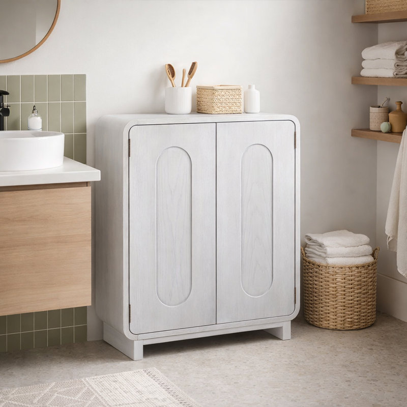 Armoire de rangement d'appoint Tenley, Blanc