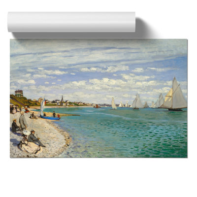 Regatta At Sainte-Adresse by Claude Monet - No Frame Painting
