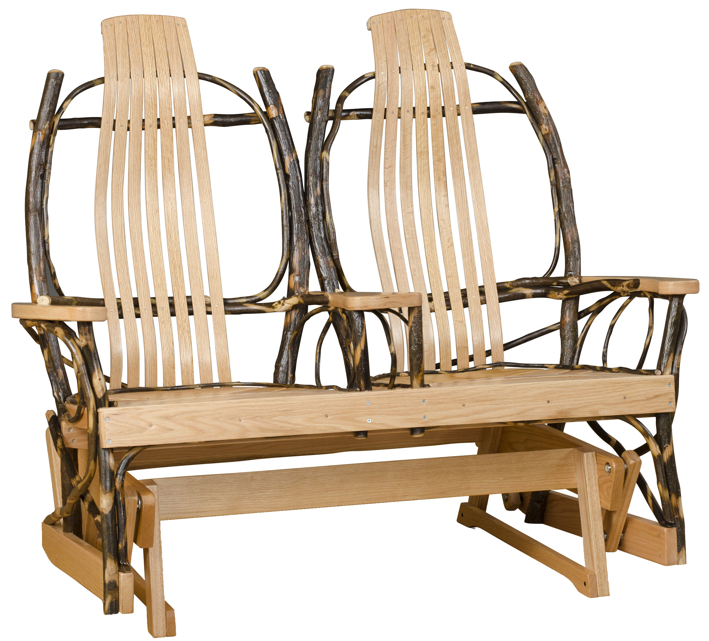 Loon Peak® Outdoor Dermando Gliding Solid Wood Bench | Wayfair