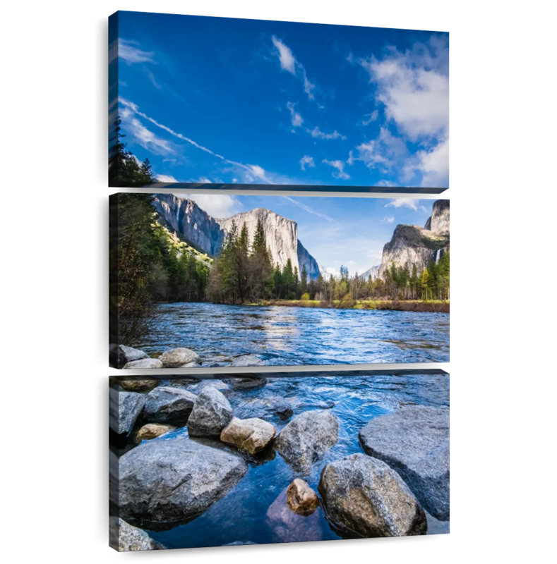 River In Yosemite, 65" H x 42" W