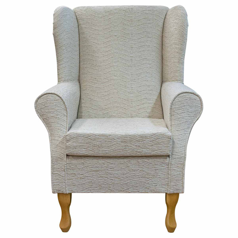 74cm Wide Tufted Wingback Chair, Cream