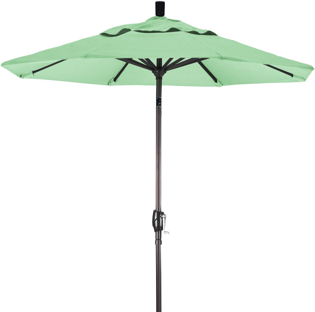 90'' Outdoor Umbrella, White, Ginkgo Performance Canvas, Pacifica