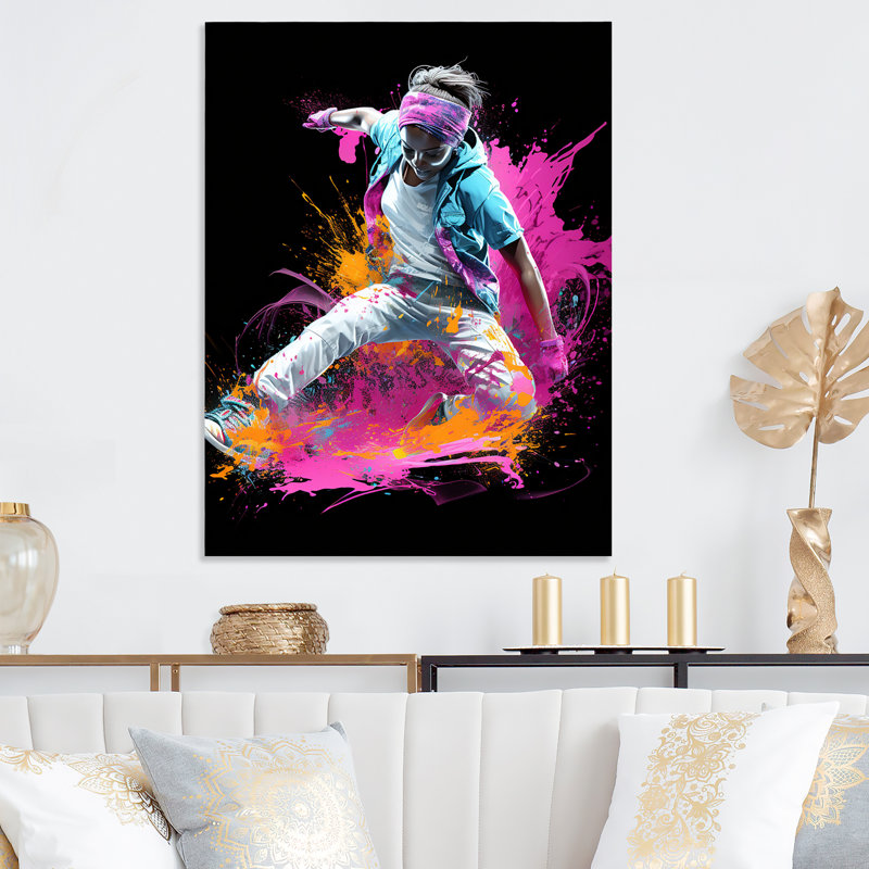 Urban Rhythms Breakdance Evolution II - art mural en métal Dance, H 20 po x l 12 po x P 1 po