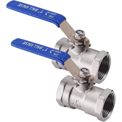 316 Stainless Steel Ball Valve Full Port, 1 Inch, 2pack