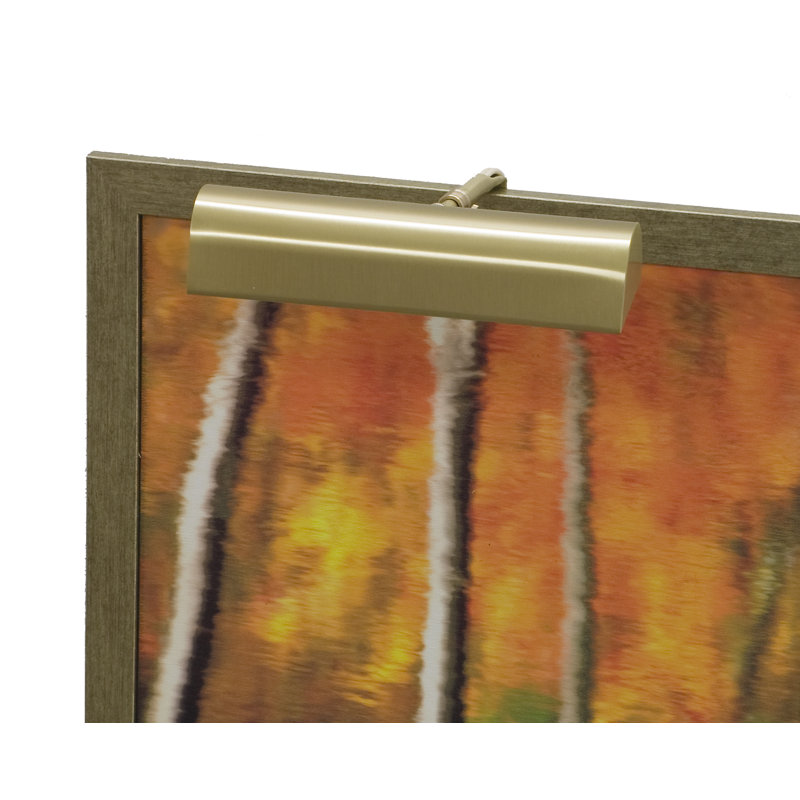 Dimmable Frame Mounted Picture Light, Satin Brass, 1.75" H x 9" W x 7" D, 25B10 or 40B10
