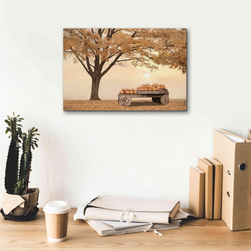 Feuilles d'automne et citrouilles s'il vous plaît par Lori Deiter, H 12 po x l 18 po x P 0,75 po