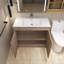 Meuble-lavabo simple 36 po avec plateau en marbre Rozalina