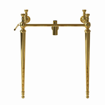 28" Freestanding Bathroom Console Iron Leg, NO Basin and Faucet, NO Sink Cover and Drain