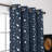 Tatyana Silver Foil Outer Space Polyester Blackout Curtain Pair-1071000231-1071000226