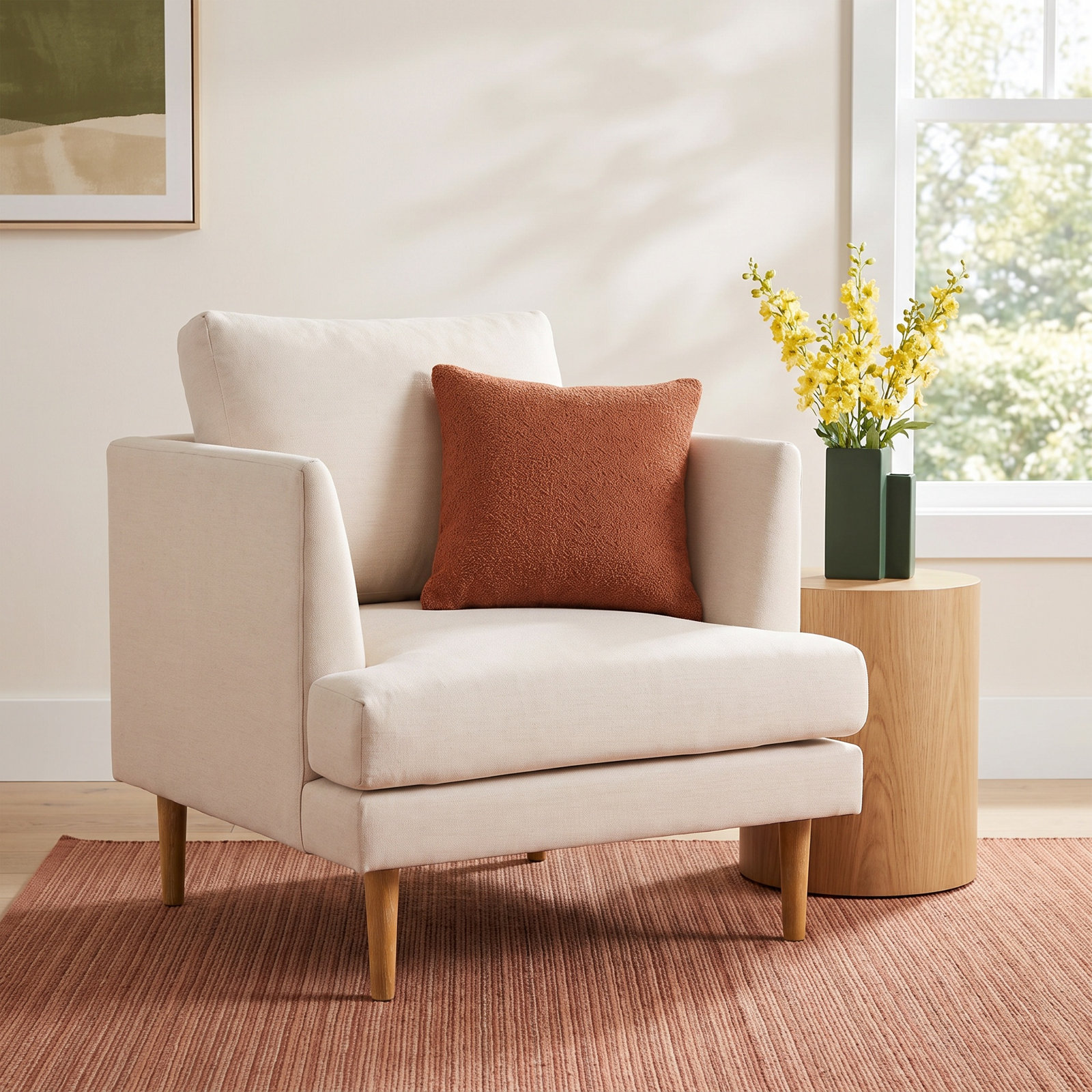 Kadiatou Linen Armchair, Natural