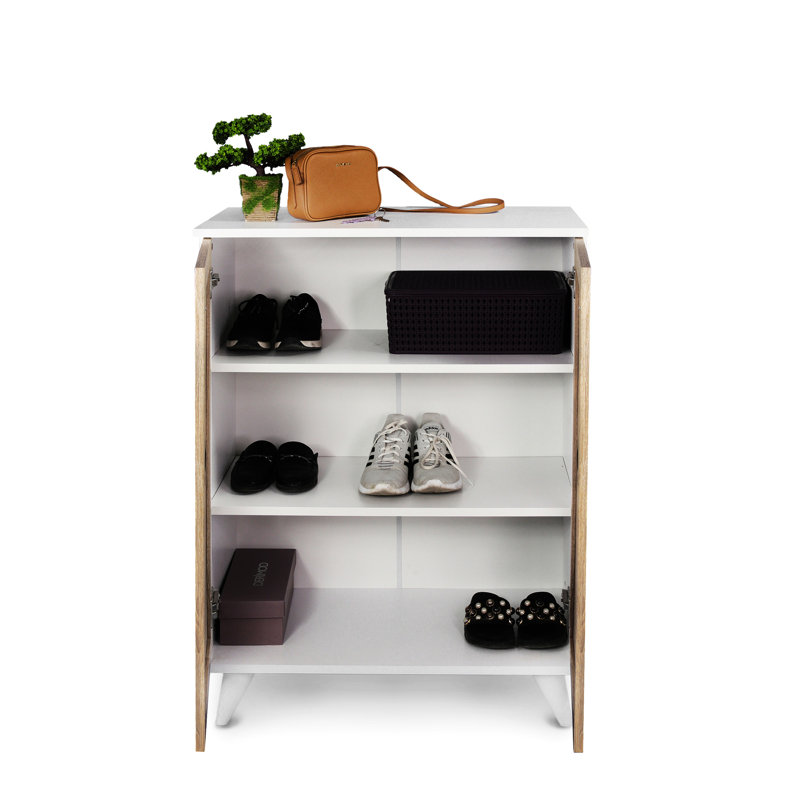 Armoire de rangement en bois pour chaussures