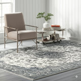 Ivory Distressed Bohemian Isabella Medallion Rug by , Stylish and Elegant Area Rug for Adding a Chic Bohemian Touch to Your Living Room, Bedroom, Office, or Home Décor