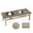 47" 3-In-1 Outdoor Aluminum Beige Propane Fire Pit Table 50,000 BTU With Ice Bucket