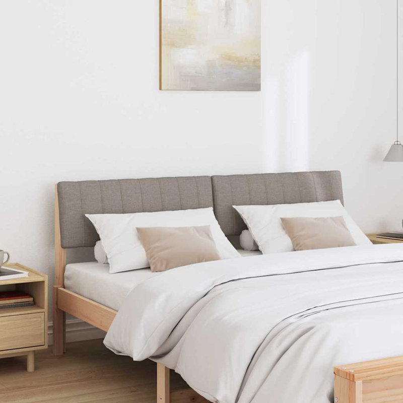 Solid Wood Headboard, Taupe, Brown, UK King - DE 150 x 200 cm