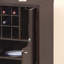 Wine Cabinet Red Cocoa With Two Doors Removeable Wine Bottle Rack Metal Wine Glass Racks Four Shelves