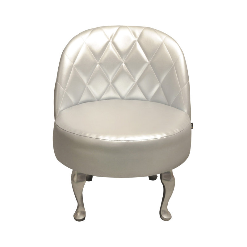 Baroque Upholstered Accent Chair, White