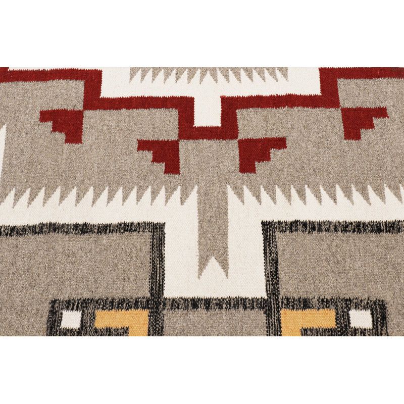 Tapis moka en laine tissé à la main Tuscany, Brun / Rouge