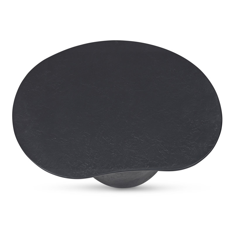 Yumi Outdoor Oval Side Table, Black