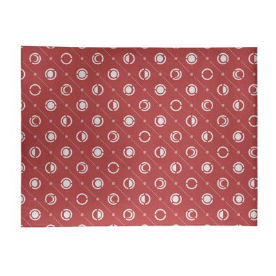 Tapis rouge/blanc lune phases
