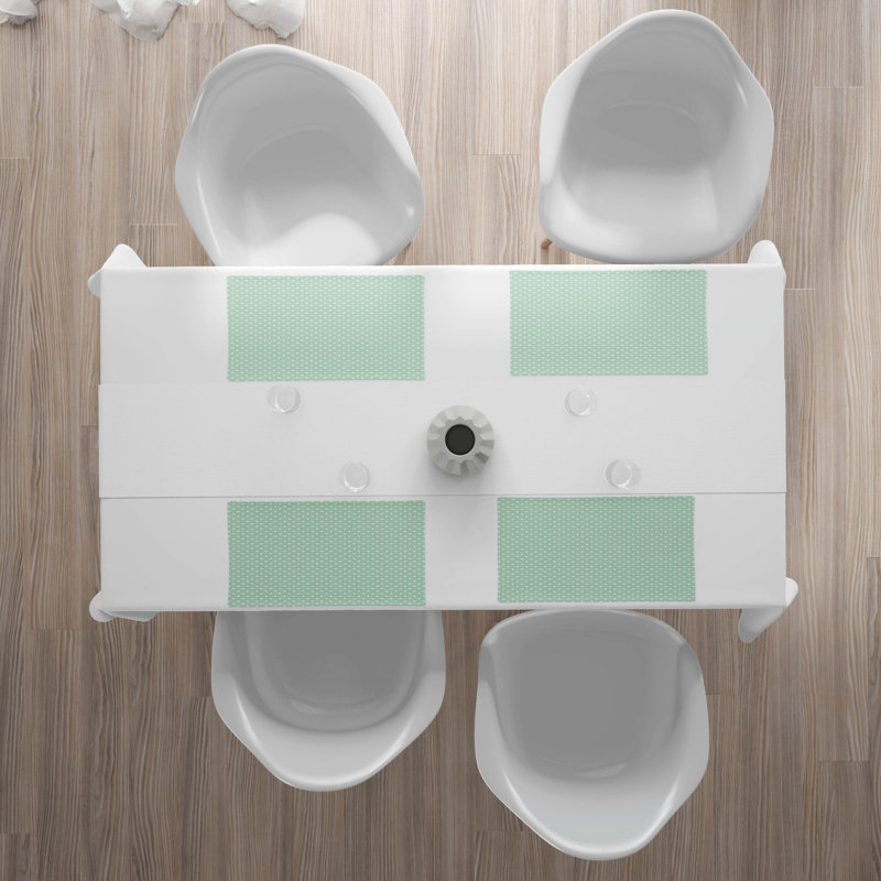 Polyester Polka Dots Rectangle Placemat