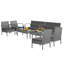 Ensemble de conversation pour patio en rotin 4 pièces Ashlay-923387897-923387902