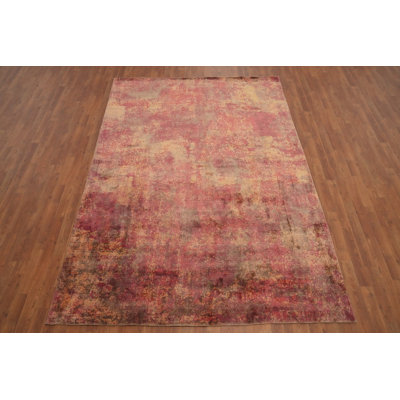 Warmth and Elegance Abstract Textured Area Rug 7x10