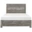 Grand lit avec tête de lit grise pour lit rustique-1834935334-1834935337