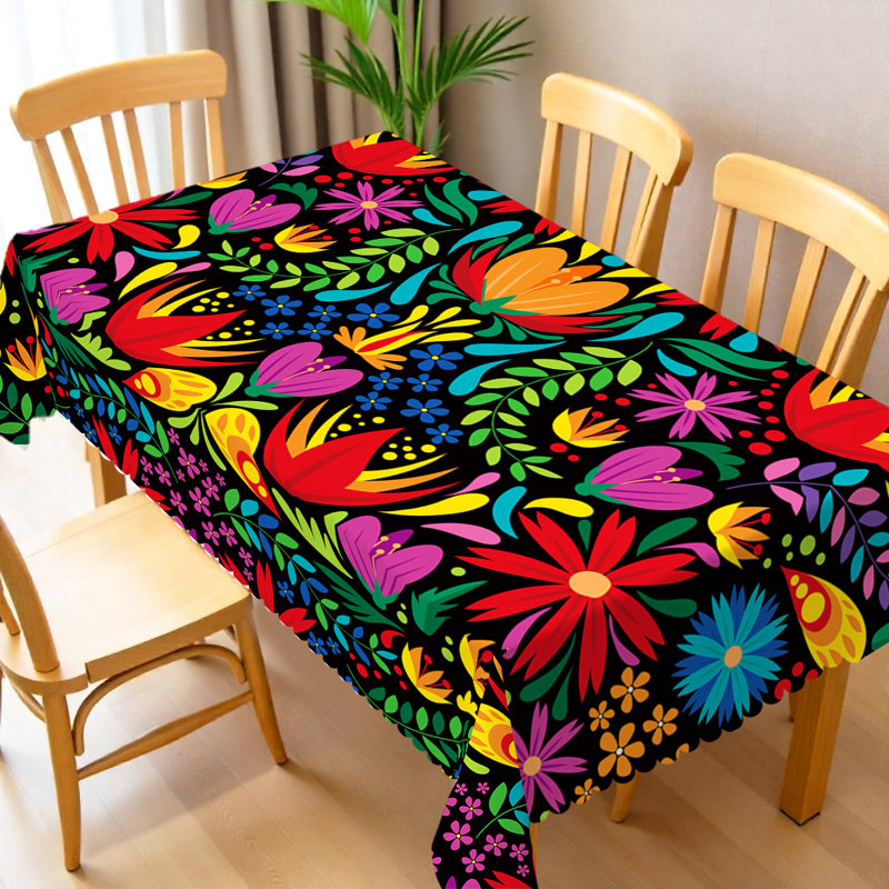 Nappe rétro exotique 180x180cm