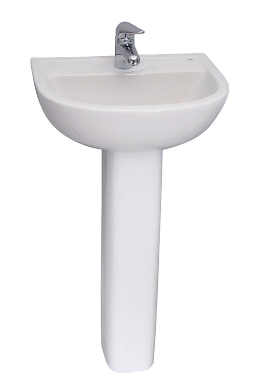 Barclay 16.13'' White Vitreous China Circular Bathroom Sink with Overflow