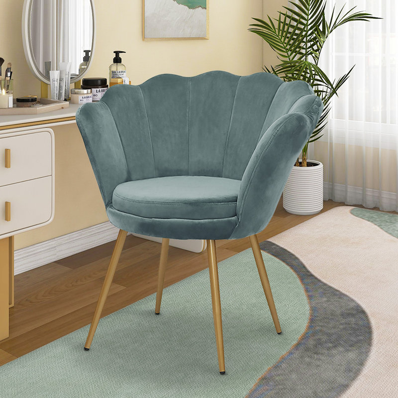 Velvet Barrel Chair, Sage Velvet