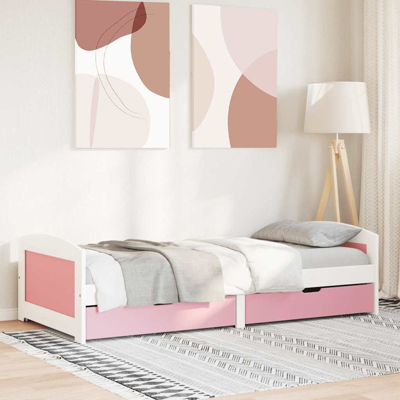 Danial Daybed, White/Rosa