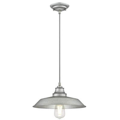 Luminaire suspendu en forme de dôme à 1 lumière Iron Hill
