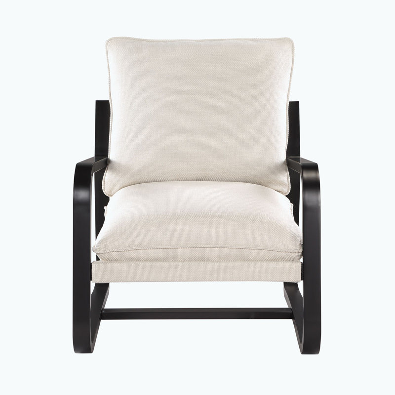 Fauteuil de 35,31 po de large Kralovetz, Polyester beige
