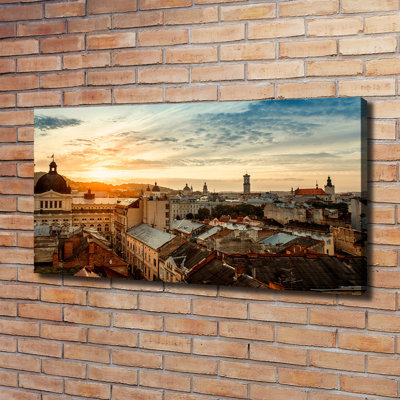 Sunrise Lviv - Wrapped Canvas Print