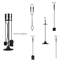 Ensemble d'outils de foyer 5 pièces Charlton Home - Accessoires essentiels essentiels pour foyers - comprend pinces, pelle, balai, tisonnier et support