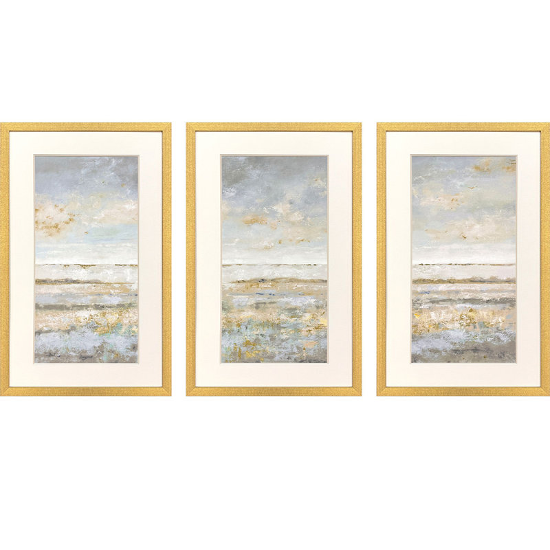 «Sea Horizon», ensemble de 3 encadrées
