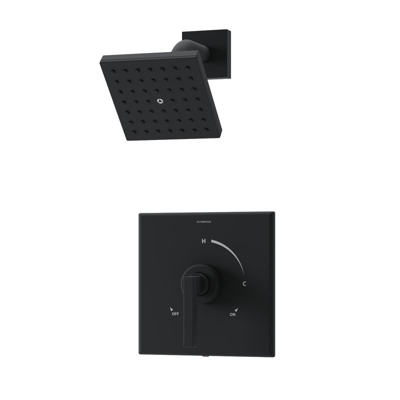 Duro HydroMersion Single Handle Shower Faucet Trim Kit, Matte Black