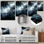 Mystical Planets Mountain Fantasy I - Art mural fantastique en métal-101156317