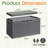GUNJI 48'' W 102 Gallons Water Resistant Resin Lockable Deck Box-94552850