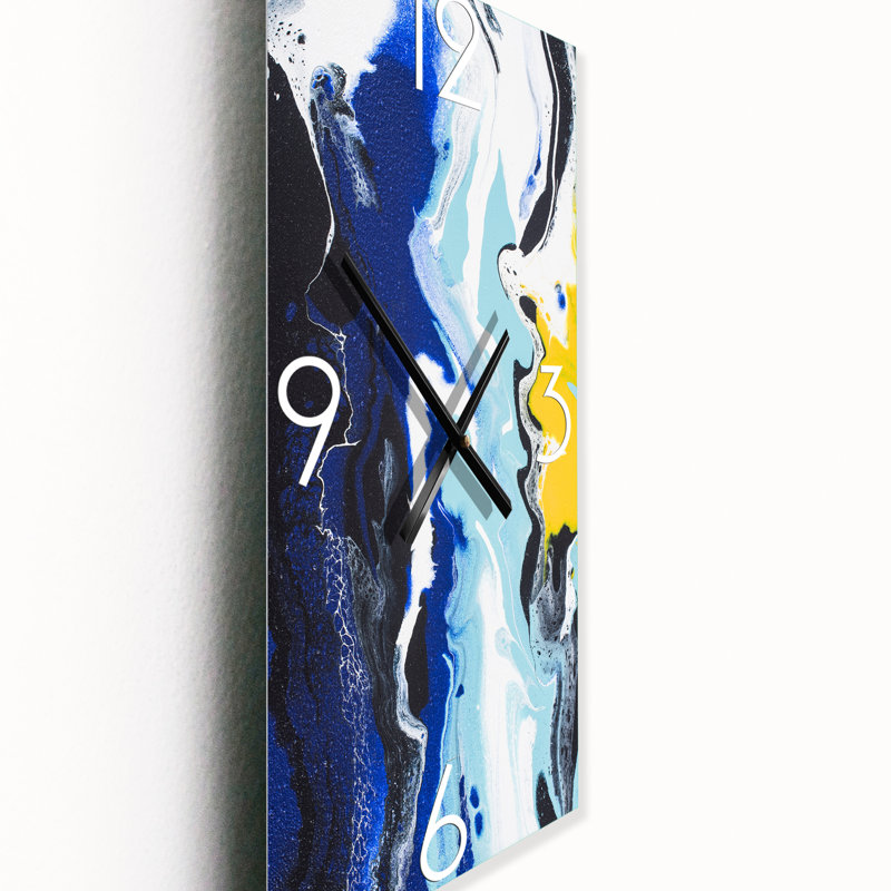 Horloge murale abstraite et vagues, Grand