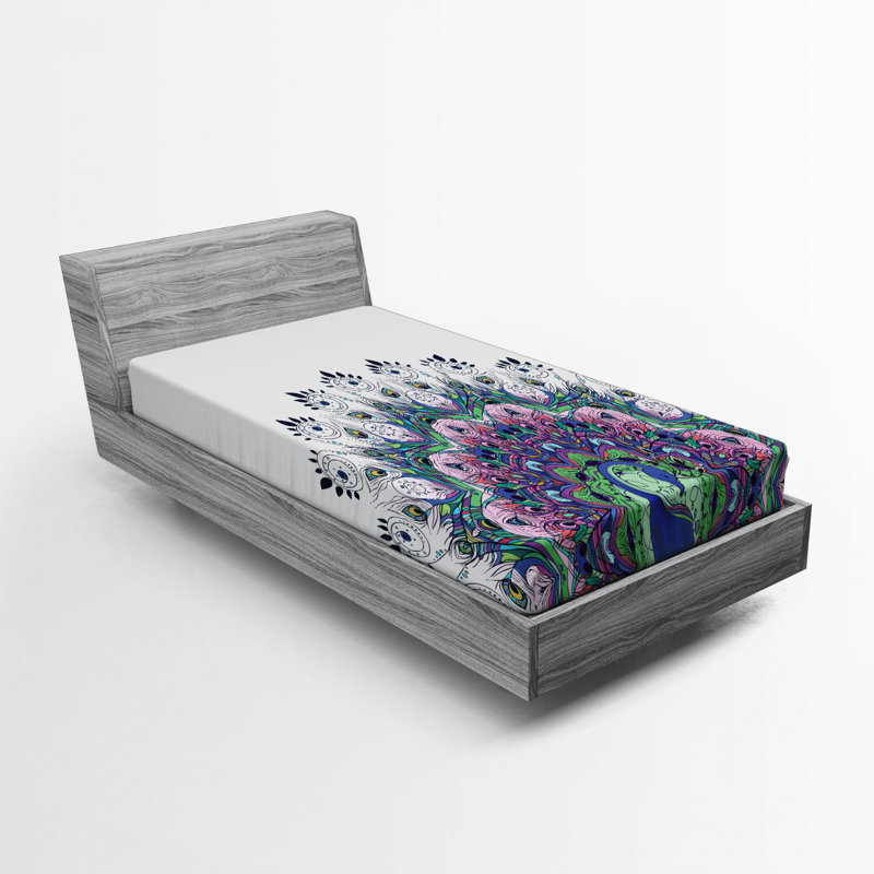 Microfiber Patterned Fitted Sheet, Twin Fitted Sheet