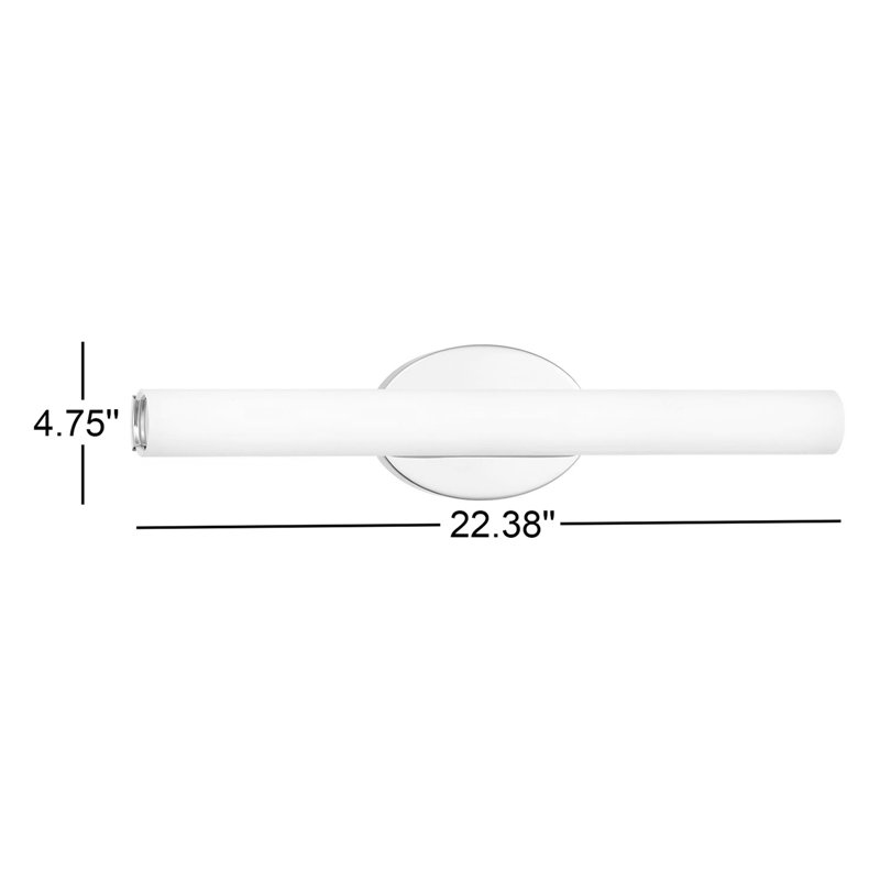 Delphine Dimmable LED Bath Bar, Brushed Nickel