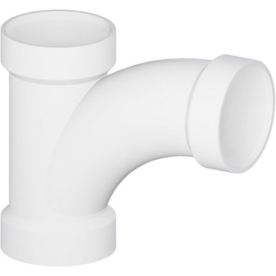 2 po x 2 po x 1-1 / 2 po, combinaison de vents en PVC et coude réducteur à coude 45 ° 1/8 Bend, drain en PVC blanc, (paquet de 20)
