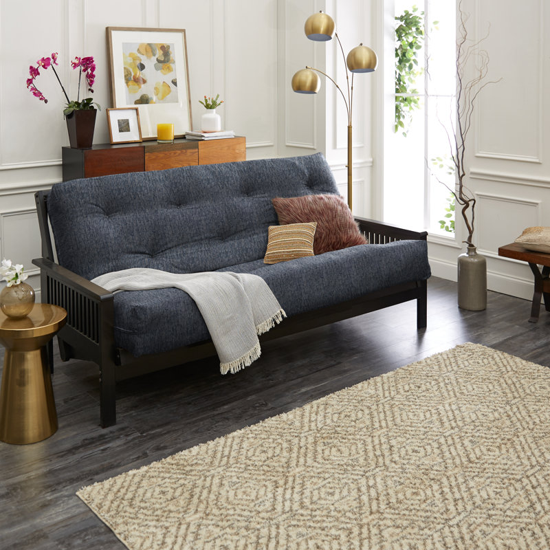 Matelas de futon Dirksen, Double, 10 po, Bleu gris
