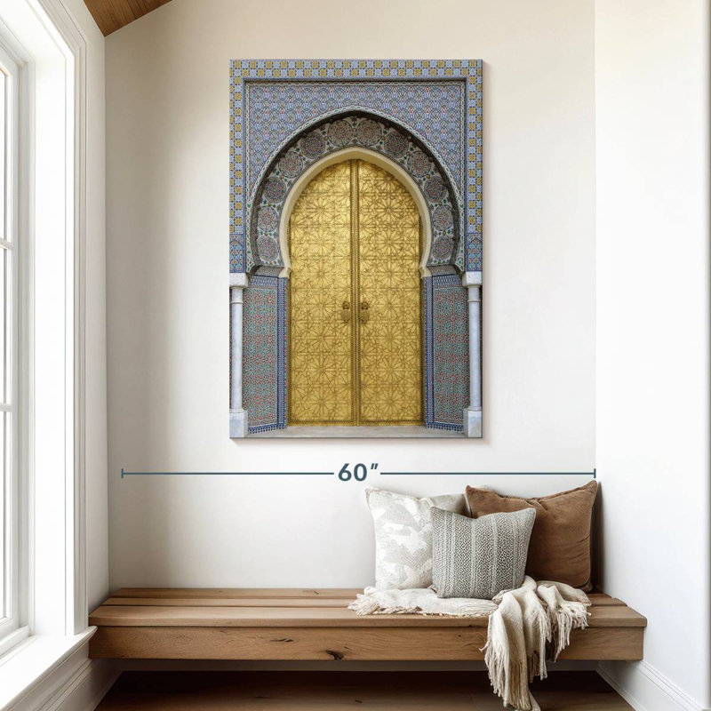 Porte de style marocain, H 48 po x l 32 po