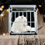 Boîte de transport en aluminium pour chien, dimensions, noir et argent, stable, facile à déplacer Boîte de transport pour chat 36,5 po x l 25,58 po, l 26,89 po, argent, forme