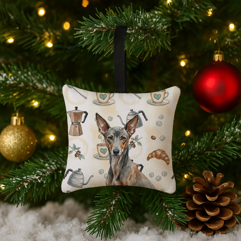 Ornement carré en tissu Xoloitzcuintli, Xoloitzcuintli