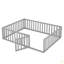 Structure de lit pour grand lit en bois avec clôture et porte-1554489001-1554489006