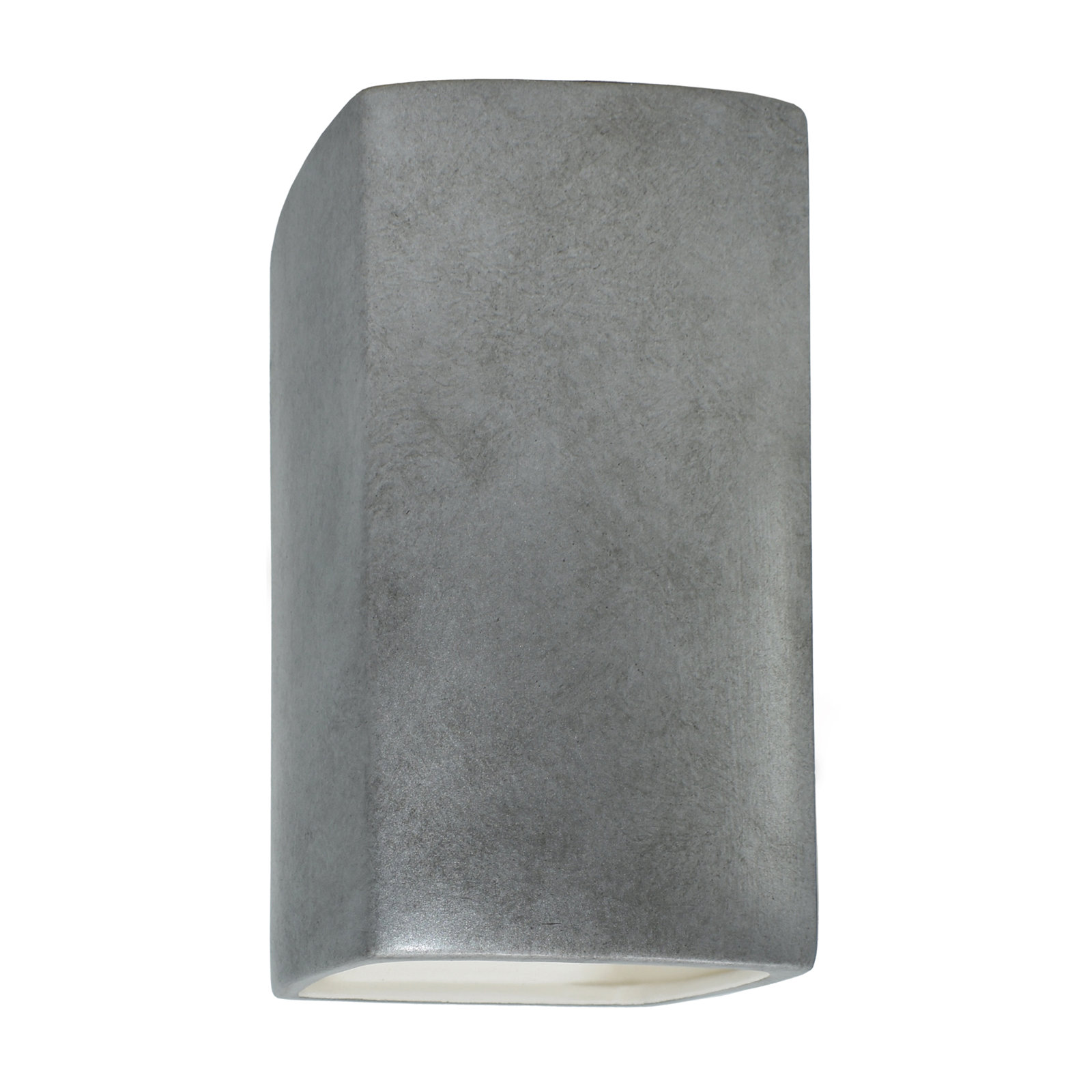 Nomad Outdoor Ceramic LED Wall Light, Antique Silver, 9.5" H x 5.25" W x 4.5" D, LED