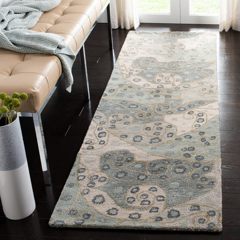 Bella Hand Tufted Wool Floral Rug, Runner 2'3" x 7'